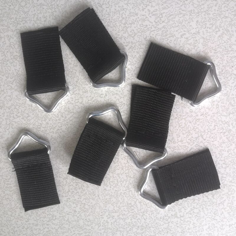 Lot de 24 boucles triangulaires pour trampoline - Anneaux triangulaires en V - Boucle en toile - Accessoires de trampoline