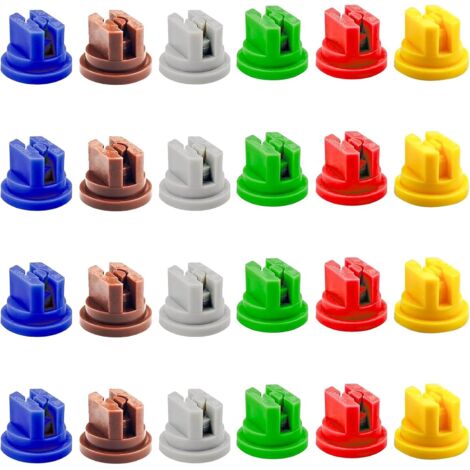Lot de 24 buses pulvérisation plates en plastique à 110° (0,15–0,6 mm) pour désherbant, accessoires d'agriculture et jardinage -