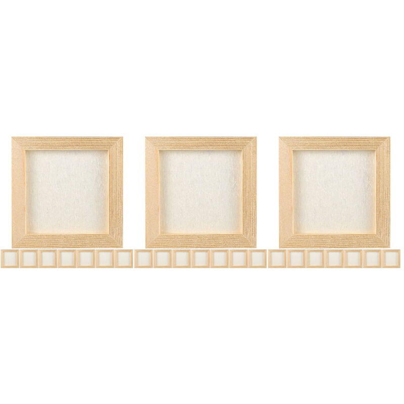 Lot de 24 cadres photo en argile pour décoration de cadre photo, cadre photo vierge en argile, cadres photo pour enfants, artisanat en bois, cadres
