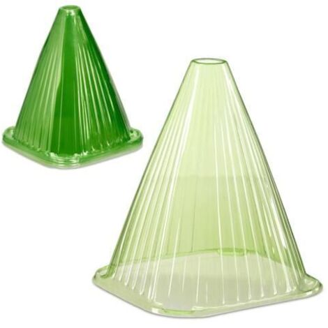 Lot de 24 cloches de forçage en PVC vert, accessoire pour plantes, protection anti-escargots et oiseaux.