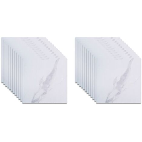 Lot de 24 dalles de sol autocollantes en vinyle PVC pour salon - Lot de 24 dalles de sol autocollantes en vinyle PVC pour salon