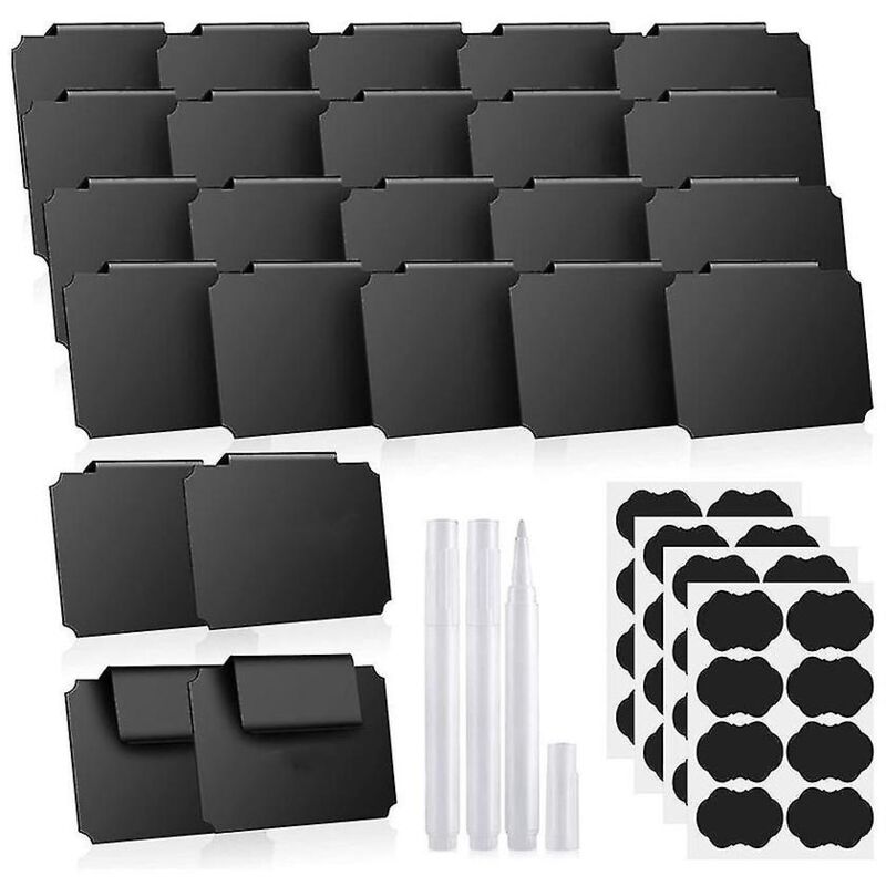 Feiyue - Lot de 24 étiquettes de panier, étiquettes de panier de qualité supérieure à clipser, étiquettes de panier de garde-manger pour bacs de