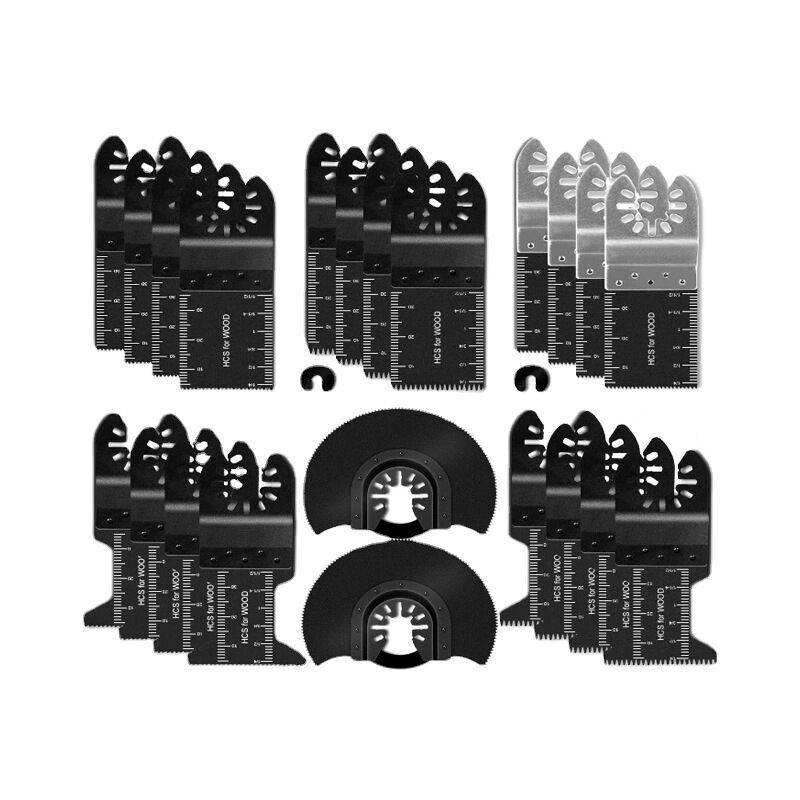 Lot de 24 lames de scie oscillante pour bois, métal, plastique, lames d'outils oscillants compatibles avec DeWalt, Bosch, Milwaukee, Craftsman,