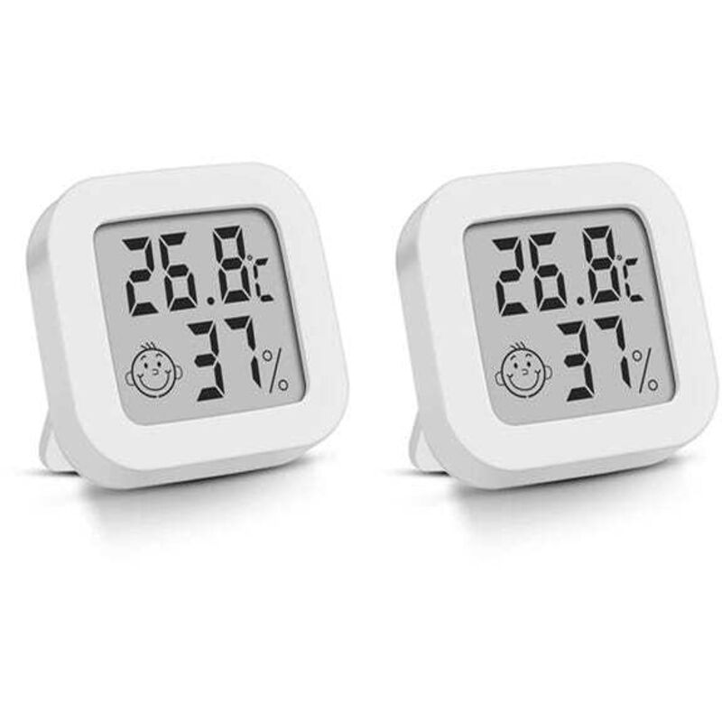 2-Pack White Mini Digital Thermometers – For Household Use