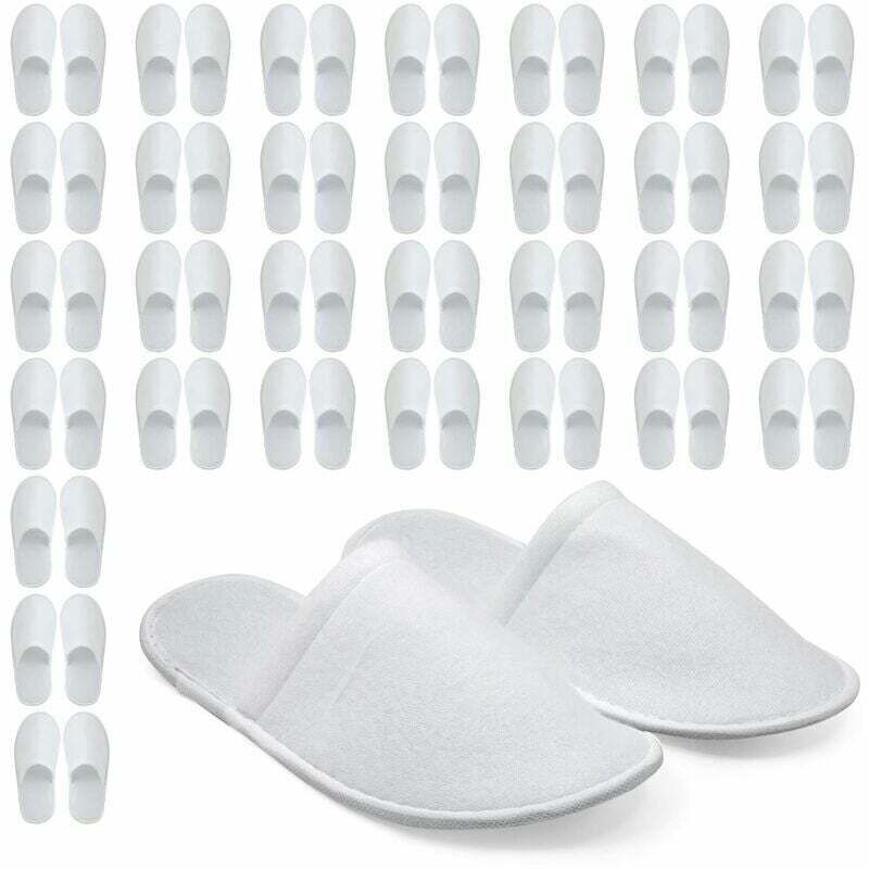 Lot de 24 paires de chaussons (27cm) antidérapants jetables à bout fermé pour hôtels et spa