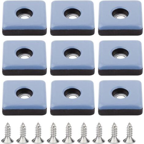 Lot de 24 patins de meubles de 25 mm avec vis pour pieds de chaise