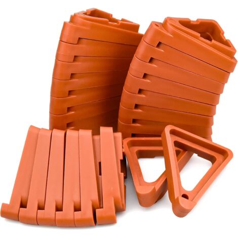 Lot de 24 pieds triangulaires en plastique pour pots de fleurs, supports pour plantes robustes et invisibles de 22 mm de hauteur, respirants et adaptés aux plantes.