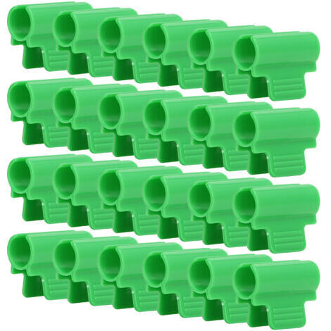 Lot de 24 pinces pour serre, filet de protection à une tête, tunnel, anti-insectes, abri de jardin, filet d'ombrage, tige de 19 mm