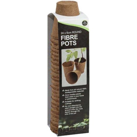 Lot de 24 pots en fibre de coco 6 cm