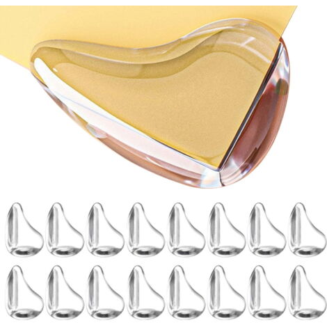Lot de 24 protections d'angle pour meubles, en silicone souple transparent, anti-collision, pour protéger les bords de table.