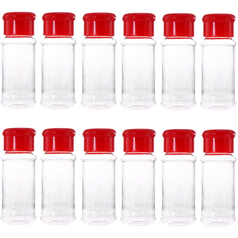 Feiyue - Lot de 24 salière et poivrière, distributeur d'assaisonnement, bouteilles de condiments, rouge