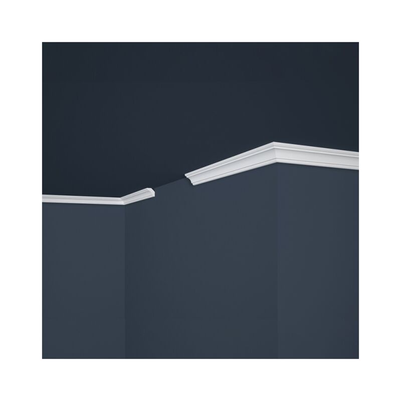 Lot de 50 (100ml) Corniches de Plafond décoratives - Raffiné - 200x2,2x2,2 cm