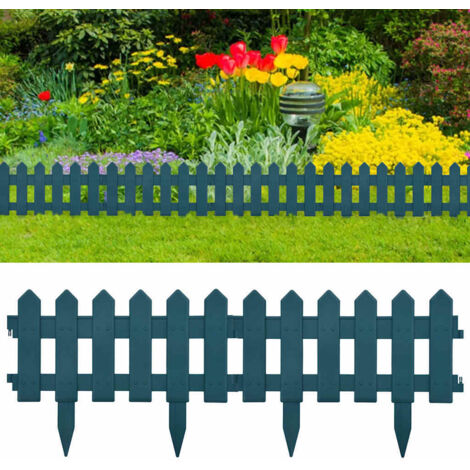 Lot de 25 Bordures de jardin Bordures de pelouse Vert 10 m PP 86731