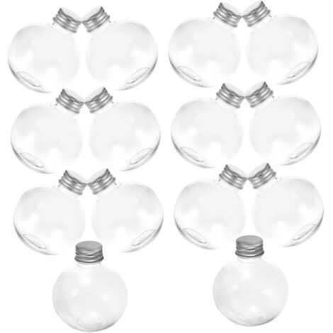 Lot de 25 Bouteilles Ampoule Rondes 150 ML en Plastique Transparent avec Bouchon Bouteilles Décoratives Artisanales pour Mariage et Fêtes à Message Polyvalentes Couleur Aléatoire