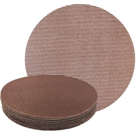Lot de 25 Disque Abrasif 225mm en Maille, Grain 60/80/120/180/240, Anti-colmatage, Pour Ponceuse Girafe et Ponceuse Murale et Ponceuse Plâtre Téléscopique