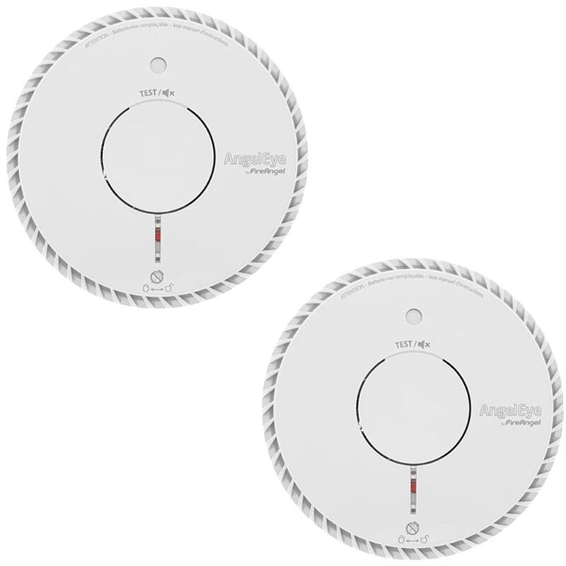 Lot de 25 duos détecteurs de fumée nf autonomie 5ans-garantie 10 ans Angeleye