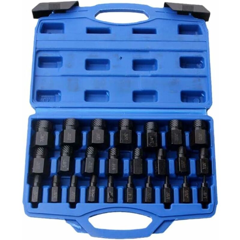 Lot de 25 extracteurs de vis et boulons cassés