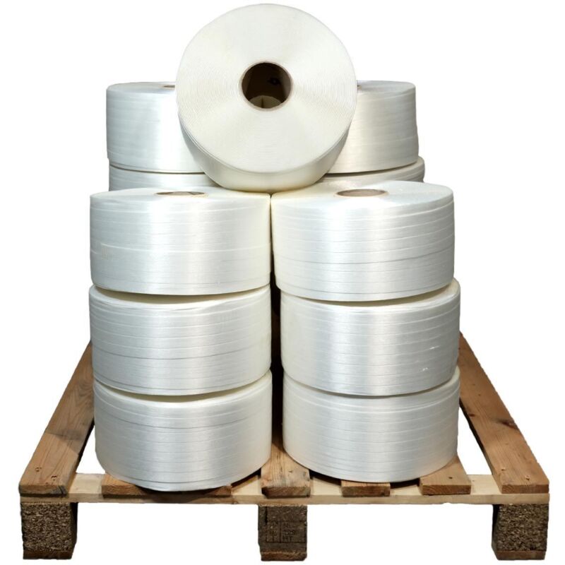 Tecplast - Lot de 25 Feuillards de cerclage fil à fil LFF3 19 mm x 600 m dont 5 offerts - Feuillard Haute Résistance 550kg