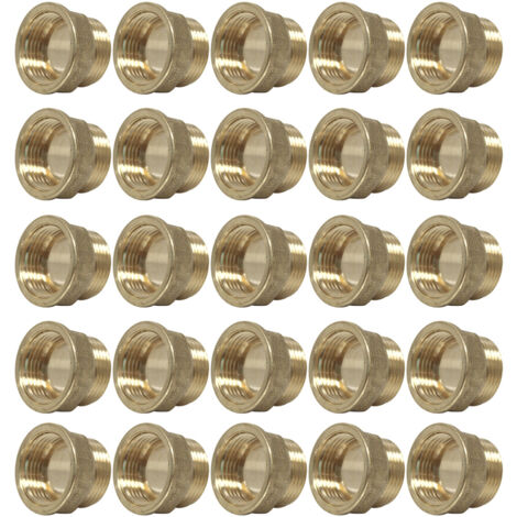 Lot de 25 Mamelons Laiton Egal Mâle/Femelle 3/4" (20/27) - Arcanaute
