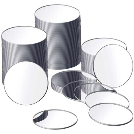 Lot de 25 Miroirs Ronds Adhésifs 7,6 cm pour Loisirs Créatifs et Décoration