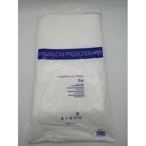 Lot de 25 - PANTALONI PRESSOTERAPIA - Pantalons de protection - Polyéthylène haute densité - Hygiène garantie - Voir photos