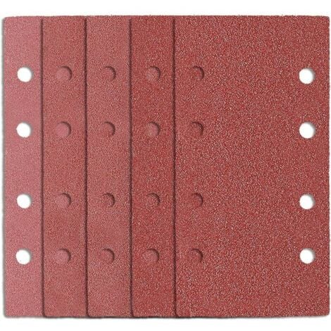 Lot de 35 Feuilles Abrasives, 93 x 185 mm, 8 Trous Bandes Abrasives, Grain  5 x P40, 5 x P60, 5 x P80, 10 x P120, 10 x P240, pour Ponceuse Excentrique  : : Bricolage