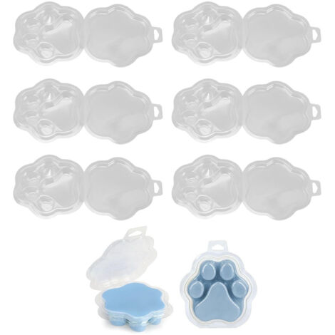 Lot de 25 Petits Pots à Bougies sans Mèche en PET, Forme Griffe de Chat, Multifonction DIY pour Wax Melts, Chocolats et Savons.