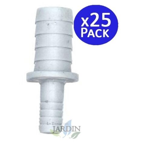 Lot de 25 Réduction de 10 mm à 7 mm pour les tuyaux flexibles pour les connexions dans les systèmes d'irrigation et d'eau