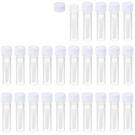 Lot de 25 tubes à essai cryogéniques à bouchon à vis autoportants