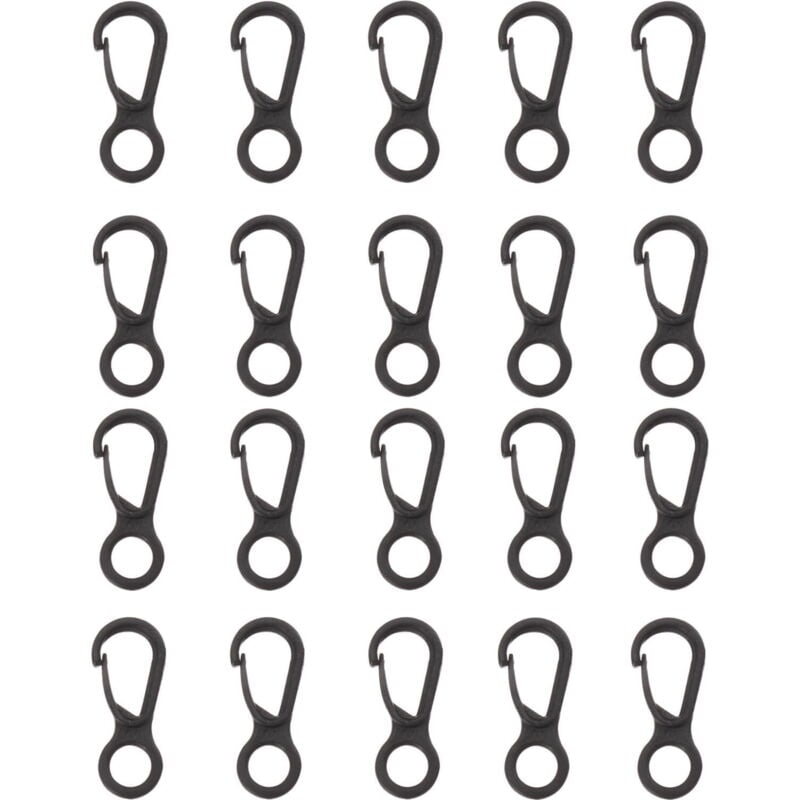 Lot de 250 mousquetons pour cordons, crochets pratiques en plastique pour suspendre des masques
