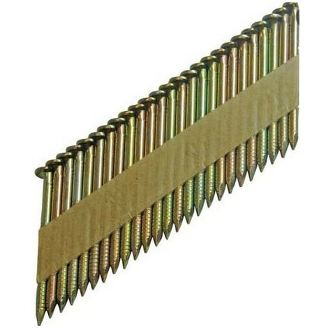 Lot de 2500 clous de charpente annelés galvanisés 3.1 x 90 mm – Tête tronquée 34° – Tige D pour résistance optimale – Pour assemblage bois – Fixman