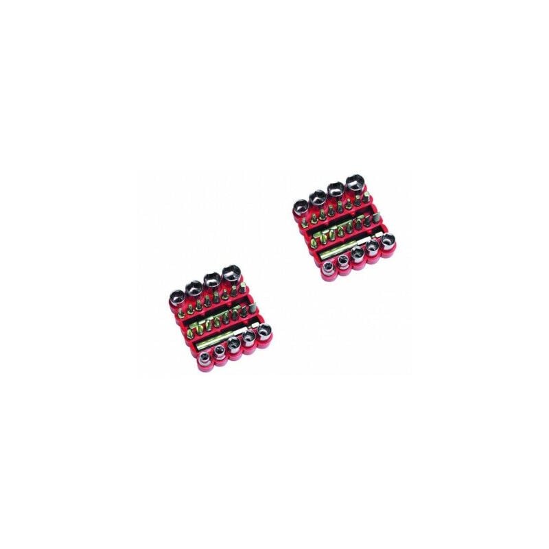 Valex - Lot de 27 inserts magnétiques et compas Fer 67805 - Lot de 2