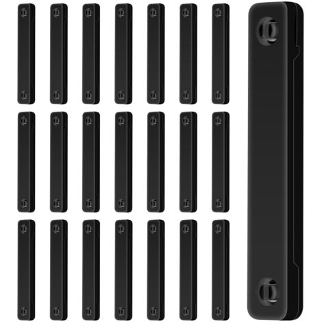 Lot de 28 aimants de fenêtre anti-moustiques, autocollants, boucle de montage, noir