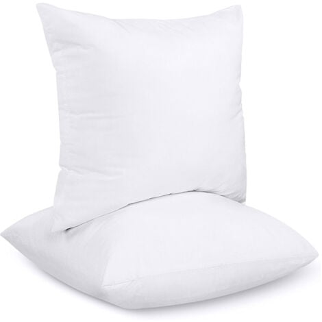 YOZHIQU Lot de 2Bedding Coussins de Garnissage 40 x 40 cm , Coussin à Recouvrir, Oreillers Intérieur, Rembourrage Coussins,Housse en Mélange de Polyester (Blanc)