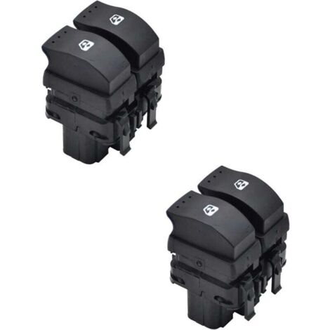 Lot de 2,Interrupteur principal de commande de lève-vitre, avant gauche, 2 boutons, pour Opel Vivaro (F7) 2003 – 2017, 10 broches, numéro de pièce OEM:8200060045