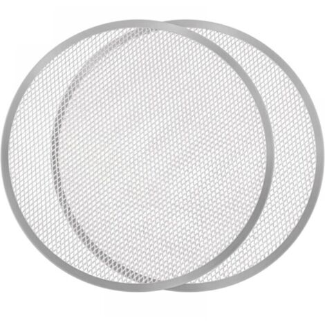 (Lot de 2)Large Plaque de Cuisson Perforée Pizza 40 cm - Plaque Pizza Four Pro Cuisson Rapide & Uniforme - Alliage Alu, Sans Soudure - Antiadhésif, Anti Rouille, Sans BPA, Adapté Four