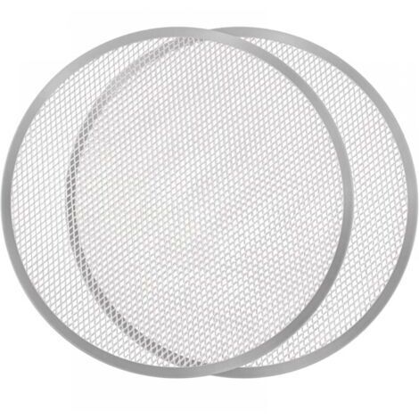 (Lot de 2)Large Plaque de Cuisson Perforée Pizza 40 cm - Plaque Pizza Four Pro Cuisson Rapide & Uniforme - Alliage Alu, Sans Soudure - Antiadhésif, Anti Rouille, Sans BPA, Adapté Four
