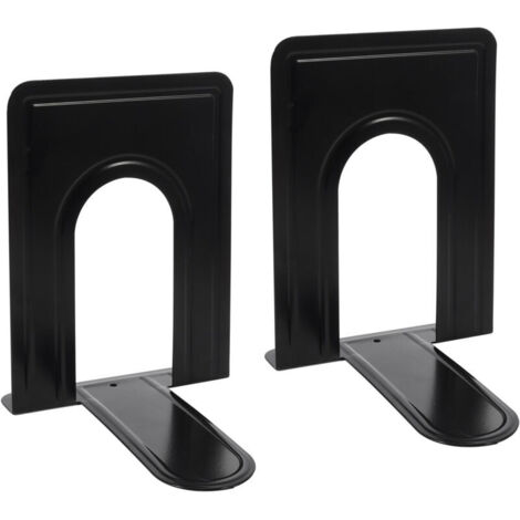 Lot de 2pcs Serre-Livre,Serre-Livres pour Livres Lourds,Serre-Livres en métal(noir)