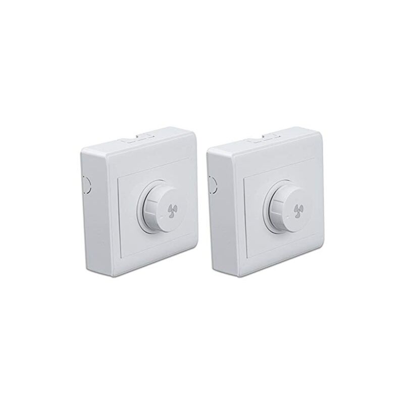 Lot de 2Réglage du Ventilateur de Plafond Régulateur de Vitesse en continu Interrupteur Mural 220V 10A pour gradateur 300W