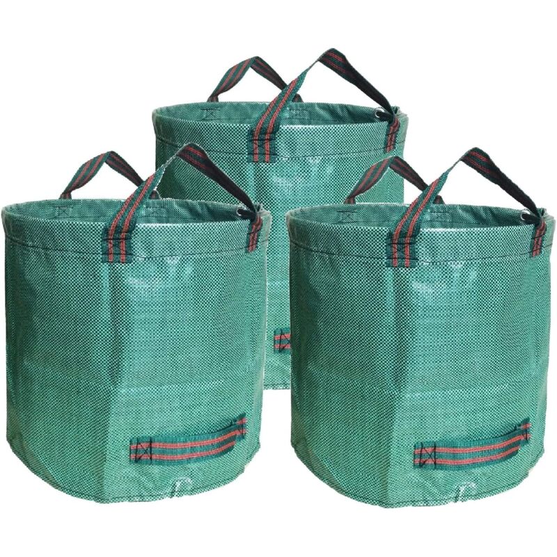 Lot de 3 500L Sac à déchets, Sacs de déchets Jardin résistants Sac à déchets de Jardin Sac déchet en PP Robuste Lot de 3 Sacs à déchets de Jardin