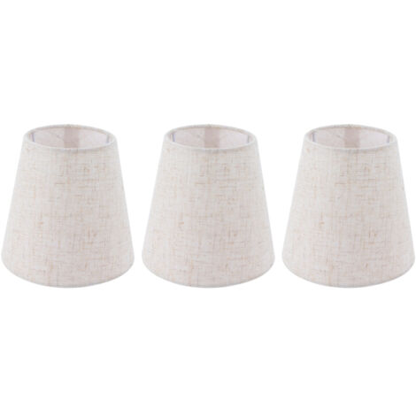 Lot de 3 abat-jour en lin pour lampe E14 Meson, idéal pour bougies, lustres, hôtels et karaokés.