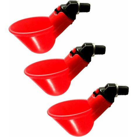 Lot de 3 abreuvoirs automatiques pour poussins, cailles, canards et autres volailles LITZEE