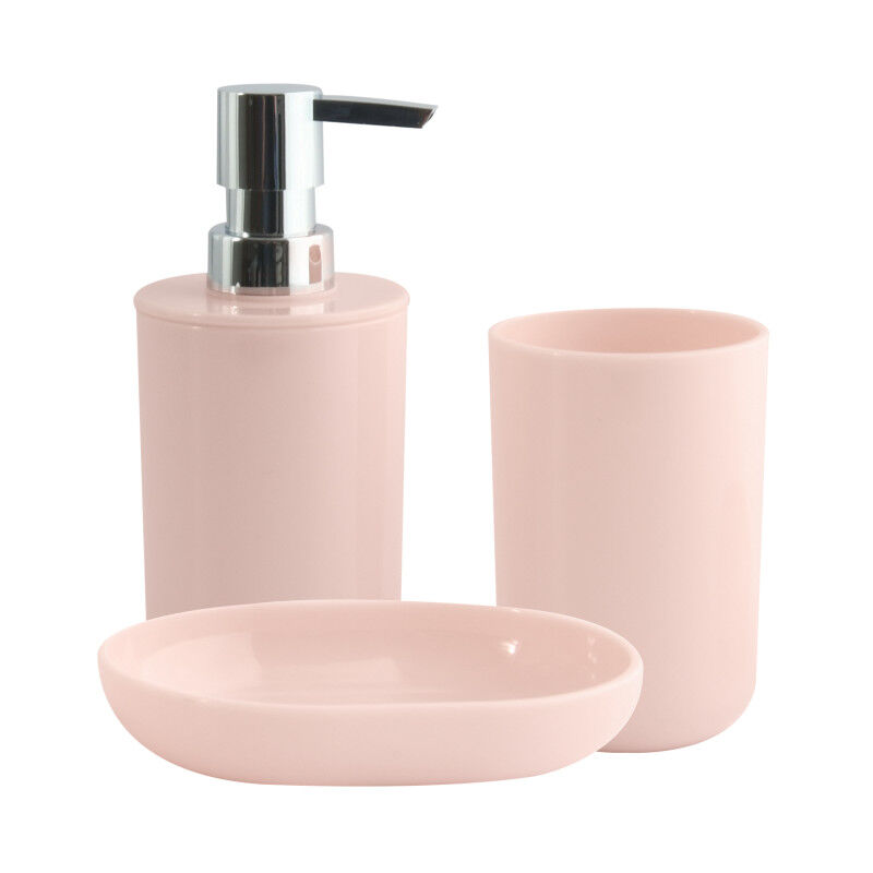 MSV - Lot de 3 accessoires de salle de bain inagua Rose
