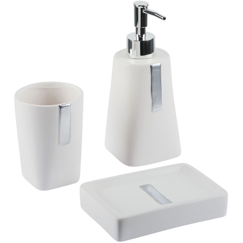 Ensemble Accessoires Salle de Bains 3 Pièces Porte-Savon Dolomite Beige Sonana