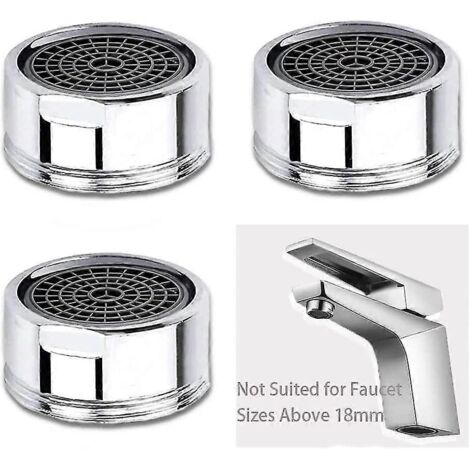 Lot de 3 aérateurs de robinet M20, buses de filtre à économie d'eau, pièces de rechange pour aérateur de robinet (20 mm mâle)