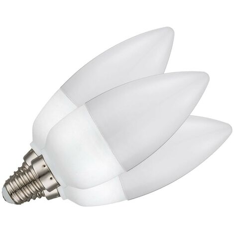 Lot de 3 ampoules LED 5W E14 bougie 350lm 3000K blanc chaud dimmable