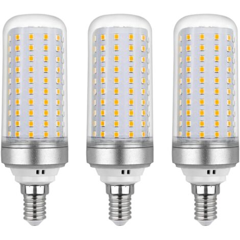 Lot de 3 ampoules LED E14 24 W, non dimmables, adaptées aux suspensions, plafonniers, lampes de table et lampadaires, lumière chaude