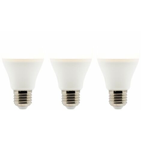 Lot de 3 ampoules LED E27 6W - Blanc chaud - 470lm 2700K  - Zenitech