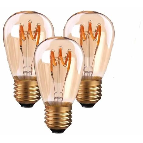 éclairage chaud 2000K 25W Amarcords verre ambré type edison Ampoule Vintage dimmable E27 filament en carbone 