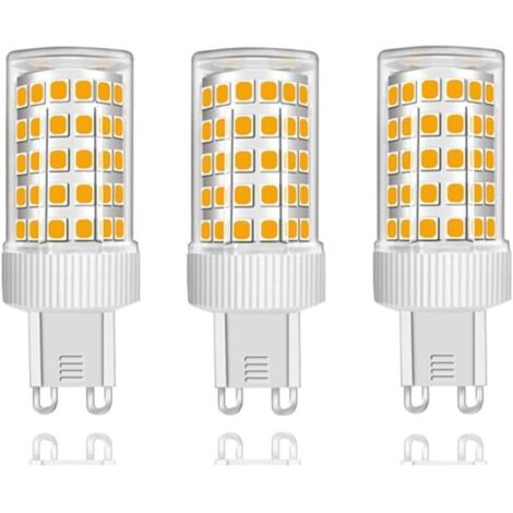 Lot de 3 Ampoules LED G9 10W Équivalent Halogène 150W, 86 LED, 1000Lm, Angle de faisceau 360°, Ultra Lumineuses, AC220-240V, Non Dimmable, Blanc Chaud 3000K… [Classe énergétique B]